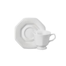 X�cara de ch� com pires em porcelana Schmidt Prisma 200ml