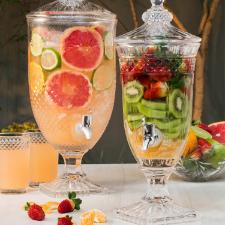 Dispenser Suqueira Wolff Brandon 2 litros Cristal Ecol�gico com P�, luxo para �gua aromatizada e sucos