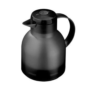 Garrafa T�rmica Emsa Samba Quick Press 1 Litro Preta, Design Alem�o e Veda��o 12h Quente