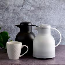 Garrafa T�rmica Emsa Samba Quick Press 1 Litro Preta, Design Alem�o e Veda��o 12h Quente