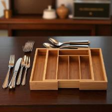 Porta-Talheres Extens�vel Maxwell & Williams em Bambu: Organiza��o e Sustentabilidade para Suas Gavetas