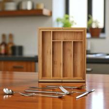 Porta-Talheres Extens�vel Maxwell & Williams em Bambu: Organiza��o e Sustentabilidade para Suas Gavetas