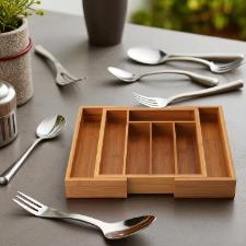 Porta-Talheres Extens�vel Maxwell & Williams em Bambu: Organiza��o e Sustentabilidade para Suas Gavetas