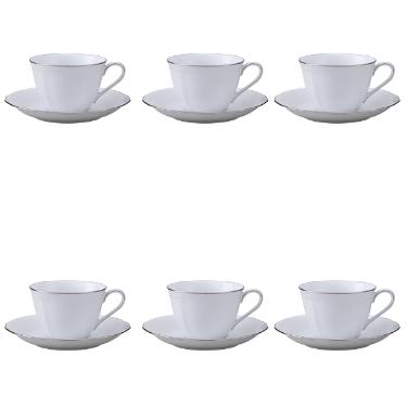 Jogo de x�caras para caf� Noritake Princess Bouquet 6 pe�as