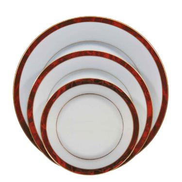Baixela em porcelana Noritake Marble red 18 pe�as