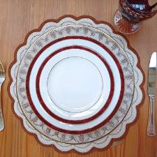 Baixela em porcelana Noritake Marble Red 18 pe�as