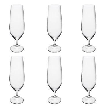 Jogo de ta�as para cerveja em cristal Bohemia Anna 380ml 6 pe�as