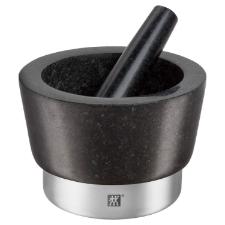 Pil�o e Mortar em Pedra Zwilling Spices 15x10cm: Base Inox e Granito Escuro