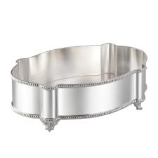 Centro de mesa oval Silverlux P�rola 45x29,5x11cm