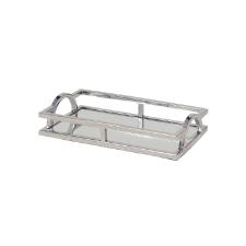 Bandeja retangular em a�o inox espelhada Fracalanza 41x26x5cm