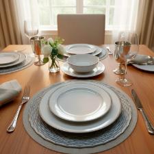 Aparelho de Jantar Noritake Toorak Platinum 18 Pe�as: Eleg�ncia em Porcelana com Filete em Platina