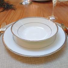 Aparelho de Jantar Noritake Toorak Platinum 18 Pe�as: Eleg�ncia em Porcelana com Filete em Platina