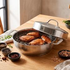 Ca�arola Defumadora Zwilling Plus 28cm: Sabores Aut�nticos sem Fuma�a