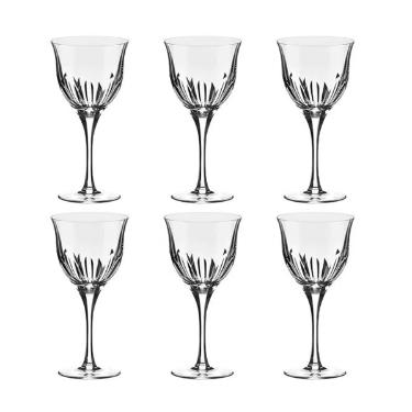 Jogo de ta�as vinho tinto em cristal Strauss Cl�ssicos 225.045 6 pe�as 370ml