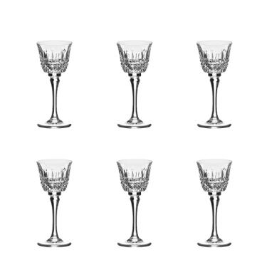 Jogo de ta�as licor em cristal Strauss Cl�ssicos 225.069 6 pe�as 60ml