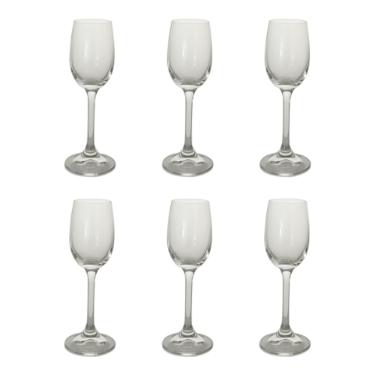 Jogo de ta�as de licor em cristal Bohemia Roberta 65ml 6 pe�as