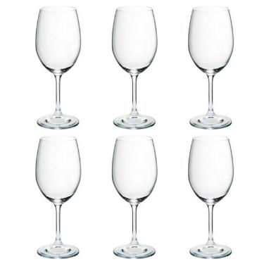 Jogo de ta�as de vinho em cristal Bohemia Roberta 350ml 6 pe�as