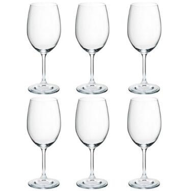Jogo de ta�as para �gua em cristal Bohemia Roberta 450ml 6 pe�as