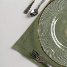 Sousplat em Cristal Wolff Thin Edge 32,5cm Dourado Mesa Posta de Luxo e Requinte