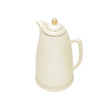 Garrafa t�rmica em porcelana Wolff Renda 900ml 28cm creme