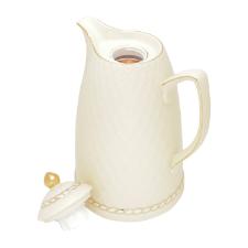 Garrafa t�rmica em porcelana Wolff Renda 900ml 28cm creme
