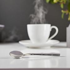 Jogo de colheres para caf� em a�o inox Fracalanza Steel Wood 6 pe�as