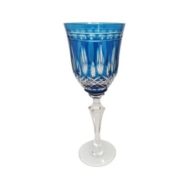 Ta�a vinho tinto em cristal Strauss Overlay 237.068 350ml azul claro