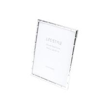 Porta-retratos em a�o Prestige Bambu 10x15cm prateado