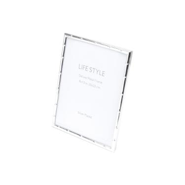 Porta-retratos em a�o Prestige Bambu 13x18cm prateado