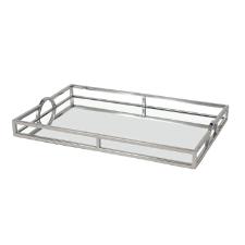 Bandeja retangular em a�o inox espelhada Fracalanza 56x36x6cm