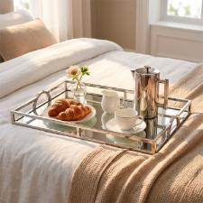 Fracalanza Milano Bandeja Retangular em A�o Inox Espelhada 56x36x6cm