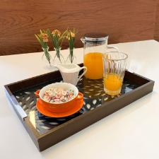 Jarra em vidro com tampa em a�o escovado Wolff Mesa 27728 1 litro