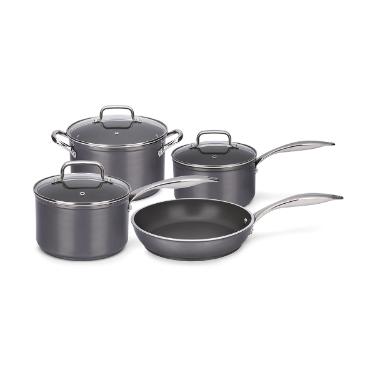 Jogo de panelas em alum�nio Brinox Unique 4 pe�as cinza