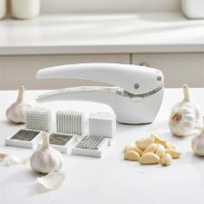 Espremedor de alho Ghidini Acea branco 3 l�minas, alta praticidade e sem esfor�o