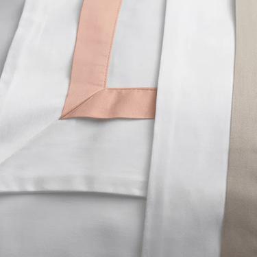 Fronha Trussardi Vercelli 50cmx90cm Branco/Rosa Perla