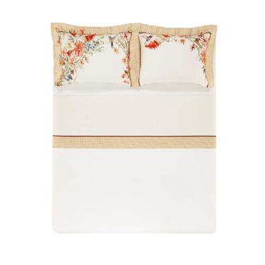 Jogo de len�ol Trussardi Costa Dorata 2,40mx2,60m queen estampado