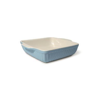 Assadeira retangular em cer�mica Jomafe Classic 32cm azul