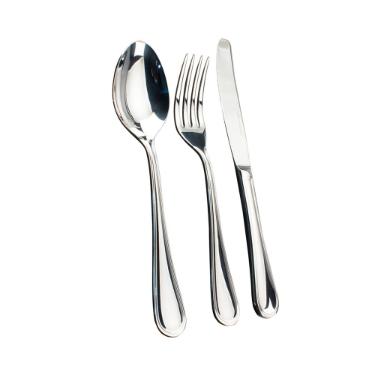 Faqueiro em a�o inox com estojo Fracalanza Louvre 130 pe�as para 12 pessoas