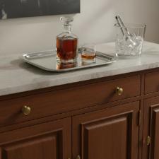 Bandeja Retangular Silverlux P�rola 26,5x21cm, Banho de Prata, Luxo Para Caf�, Ch� ou Decora��o