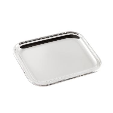 Bandeja em prata Silverlux Croise 26,5x21cm SL-0111
