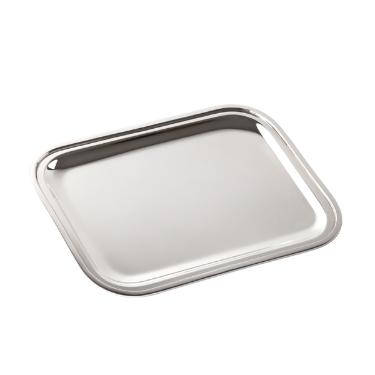 Bandeja lisa em prata Silverlux 26,5x21cm