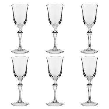 Jogo de ta�as vinho tinto em cristal Strauss 350ml 6 pe�as