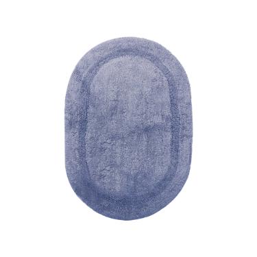 Tapete Domani Solid Plain Oval 50cmx80cm Azul Jeans