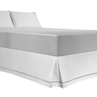 Saia para cama box Kacyumara Ponto Palito queen 158x198x32cm