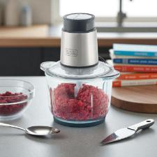 Processador de alimentos Black+Decker MP300G com tigela de vidro 2 litros, 220V