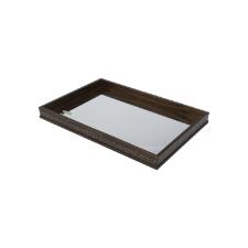 Bandeja com espelho Woodart Coquinho 51x35x5cm