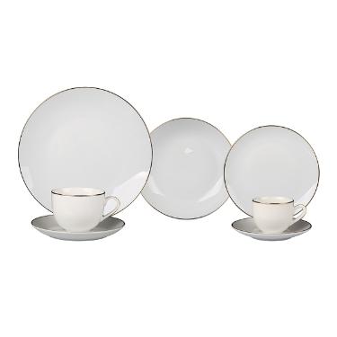 Jogo de jantar em porcelana L'hermitage Legacy Gold 42 pe�as para 6 pessoas