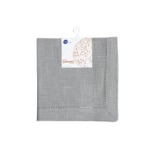 Jogo de guardanapos em algod�o Royal Ponto Ajour 2 pe�as Luxo cinza claro