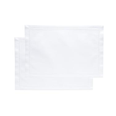 Jogo americano em algod�o Royal Ponto Ajour 2 pe�as branco