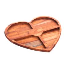 Petisqueira de madeira Woodart Teca Cora��o 37x33x2cm